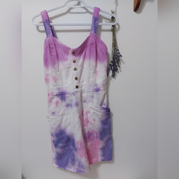 Upercycle tie dye denim dress - Picture 1 of 13